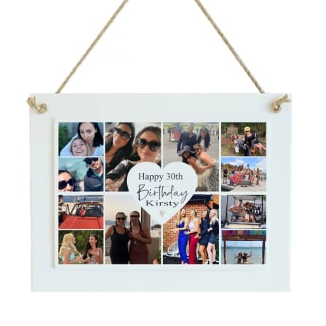 12 Photo Hanging wall sign 30th