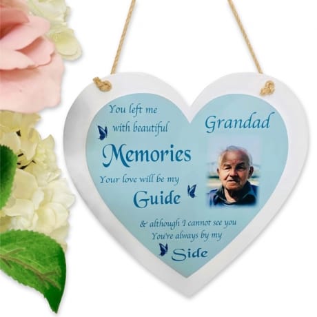  Personalised Deluxe Wooden Heart Remembrance Keepsake