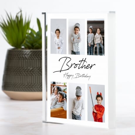 6 Photo Personalised Block Collage - Brother