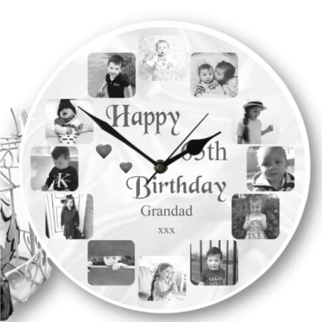 Personalised Clock - 65th Birthday
