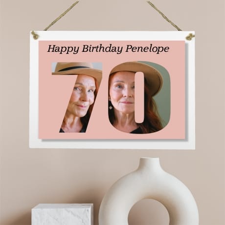 Personalised Deluxe Wall Signs - 70 Birthday