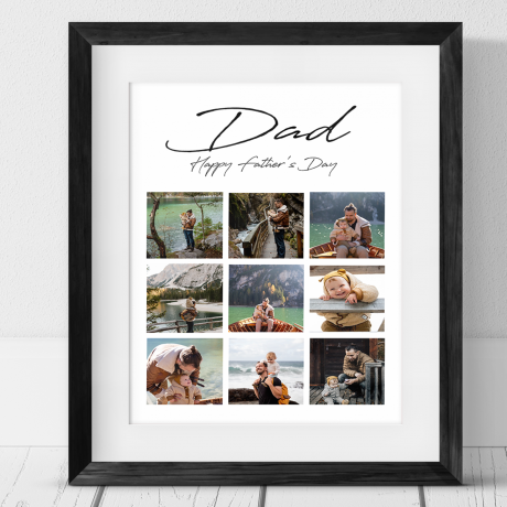  9 Photo Personalised Father's Day Collage 