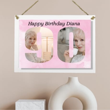 Personalised Deluxe Wall Signs - 90 Birthday