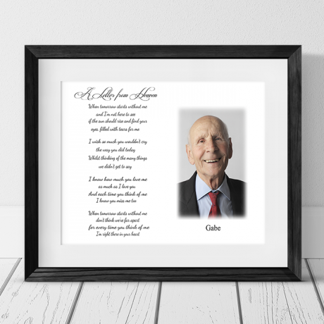 Personalised Birthday Remembrance Keepsake - A letter from Heaven
