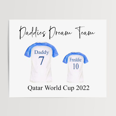 Personalised Dream Team Print - 2 shirts