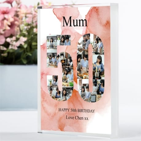 50 Birthday Photo block Collage 