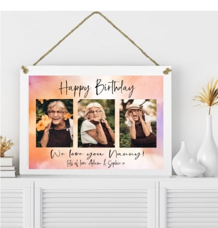 Birthday Hanging Wall Sign Collage