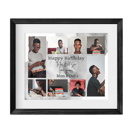 Son Birthday Collage Personalised Frame