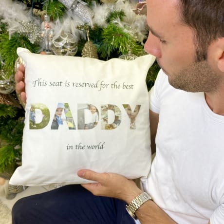 Cushion - Daddy photo letters
