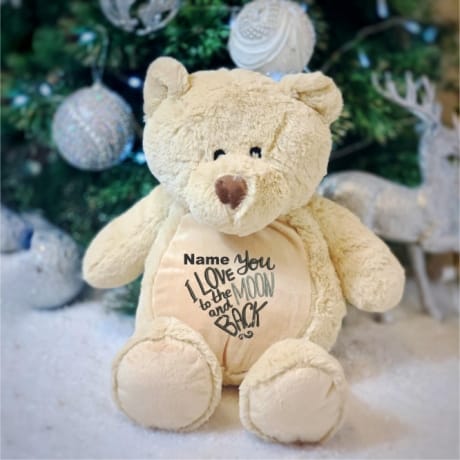 Love You To The Moon And Back Personalised Teddy