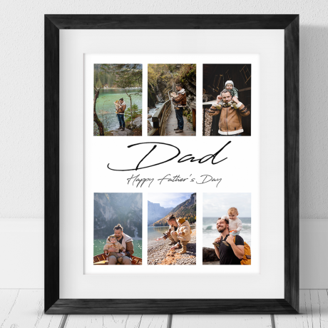 6 Photo Personalised Father's Day Collage  