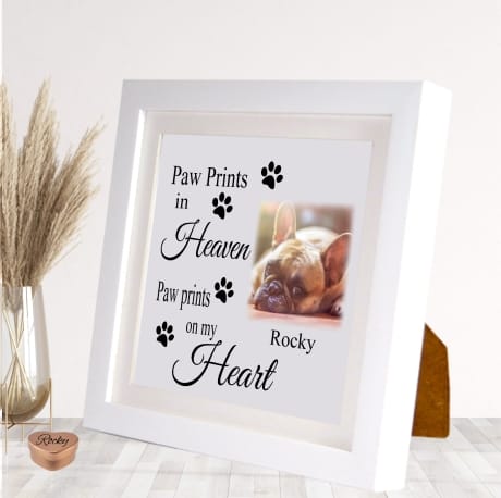 Personalised Ashes Frame - Paw Prints 
