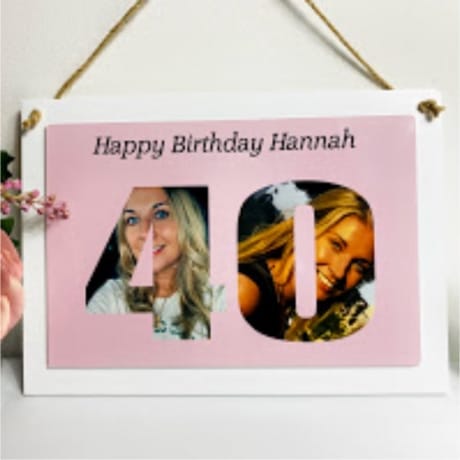 Personalised Deluxe Wall Signs - 40 Birthday
