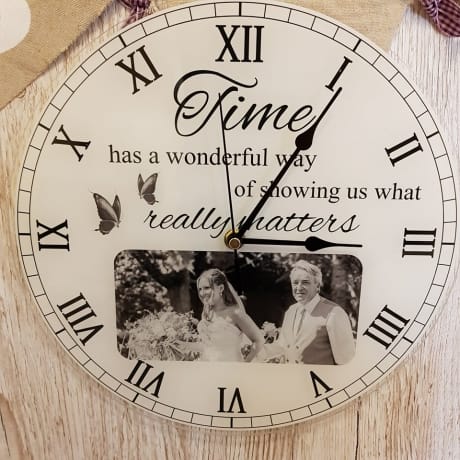 BOGOF Personalised clock - Time has a 