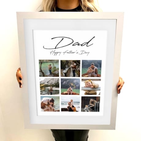 A3  9 Photo Personalised Father's Day Collage