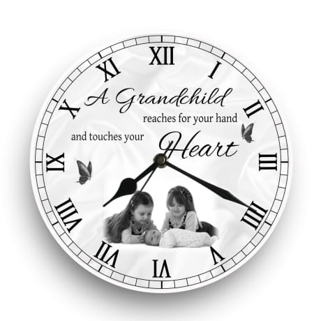 Personalised photo clock : A grandchild touches your heart