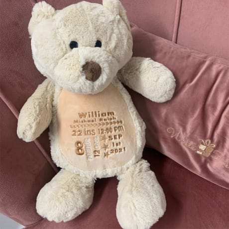 Birth Announcement Personalised Teddy