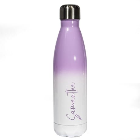 Personalised Purple Water bottle Name