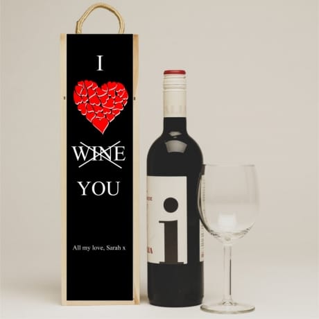 I love you, wine gift box