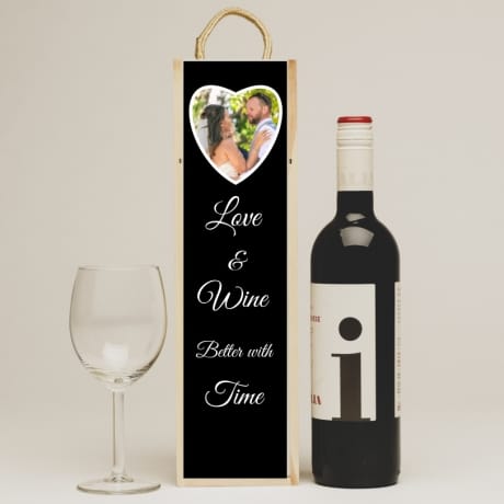 Personalised wine gift box