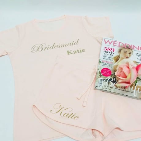 Wedding party personalised stylish lounge wear for Bridesmaids