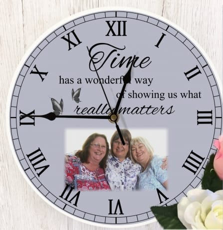 BOGOF Personalised clock - Time has a 