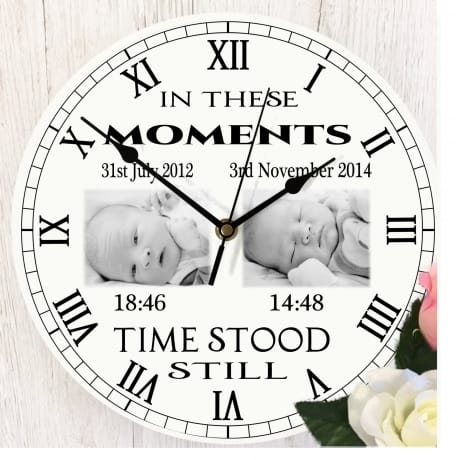 BOGOF Personalised clock - Moments in time x2 photo