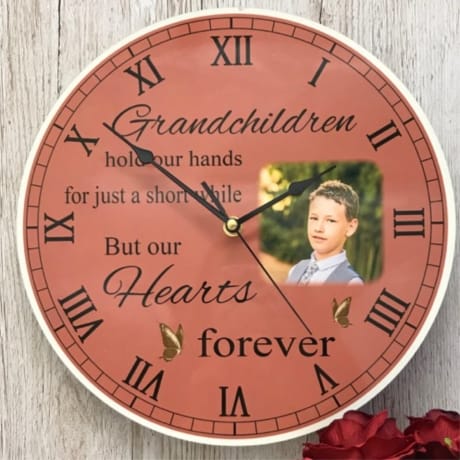 BOGOF Personalised clock - Our hearts forever 