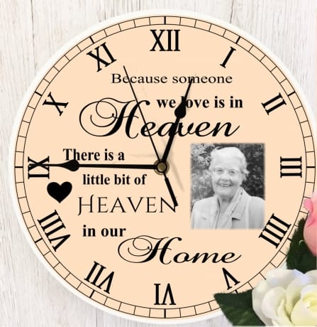 BOGOF Personalised clock - Heaven in our home 