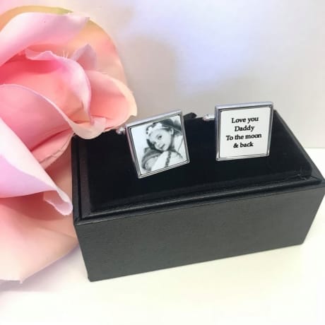 Personalised cuff links gift set