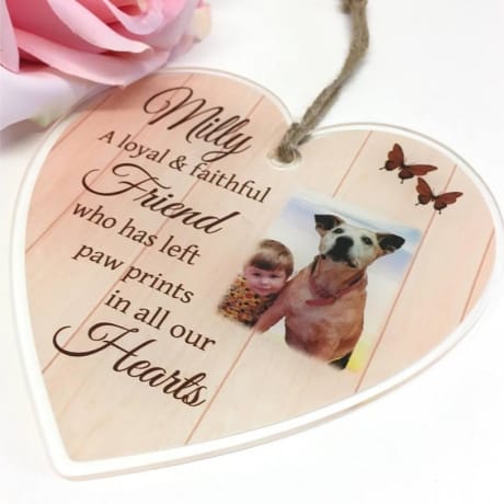 Personalised Acrylic Heart - Pet remembrance