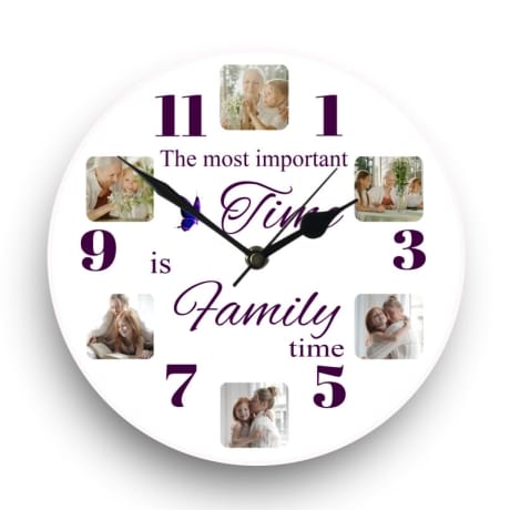 6 photo clock - Family time