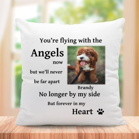 Flying with the Angels Pet Remembrance Cushion