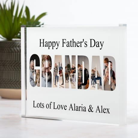 Grandad photo block collage - Father's Day gift 
