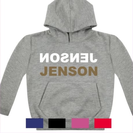 Personalised Gold text name hoodie