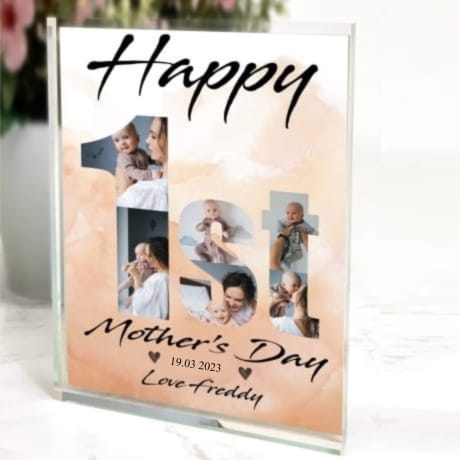1st Mother's Day Photo Block Collage 