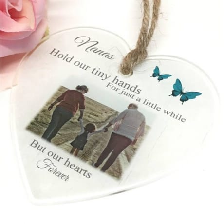 Personalised Acrylic Heart - hold our tiny hands
