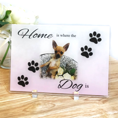 Acrylic plaque Home Is Where the Dog is