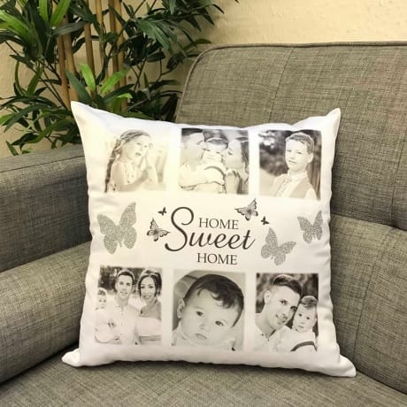 Personalised cushion with stunning glitter butterflies