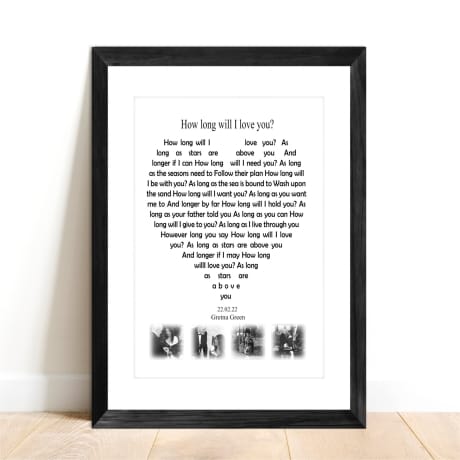 Personalised Keepsake - How long will I love you?