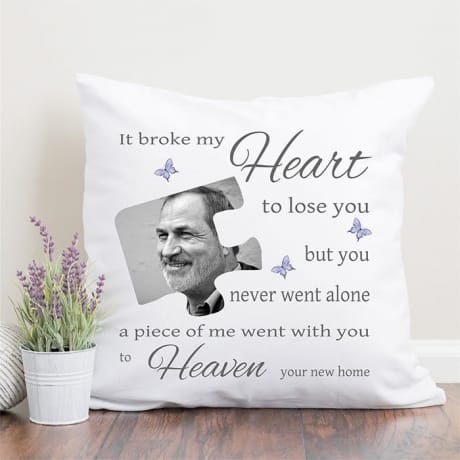 Personalised cushion - Broke my heart