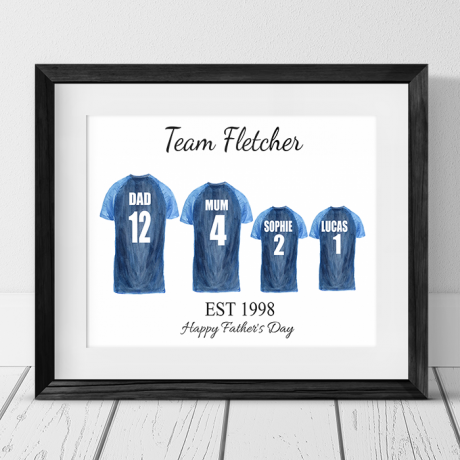 Football Shirt - 4 Team Family Photo Frame
