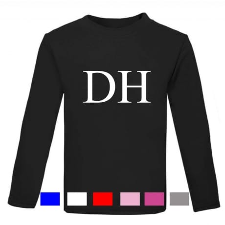 Personalised “large initials”  long sleeved T-shirt