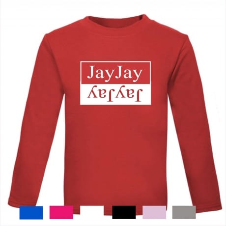 Personalised double name longed sleeved T-shirt