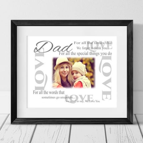 Personalised Thank you Frame - For all the times 