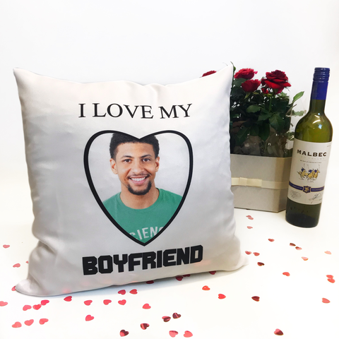 I love my "ADD ANY TEXT" Boyfriend Cushion