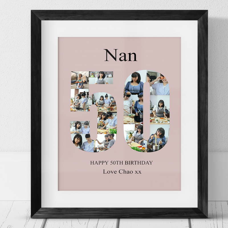 50 Birthday Photo Collage- Nan
