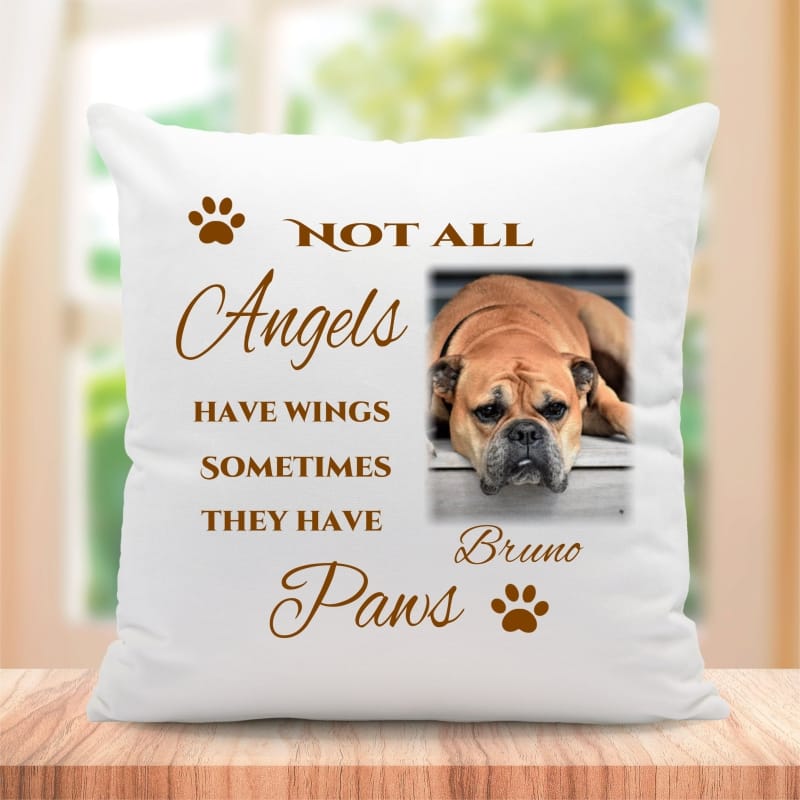 Personalised Pet cushion -Not all angels have wings