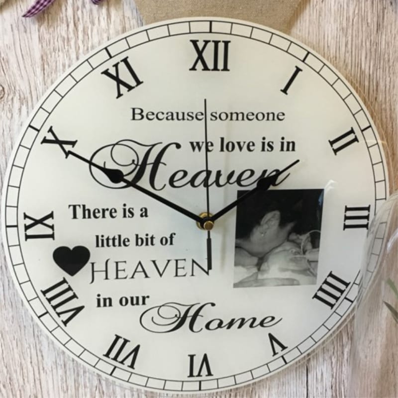 BOGOF Personalised clock - Heaven in our home 
