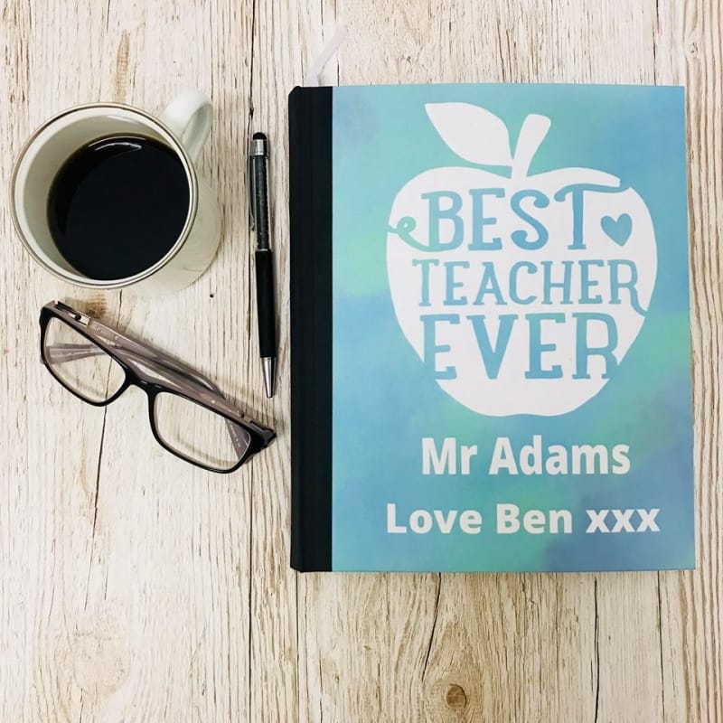 Best teacher gift / Personalised apple notebook 